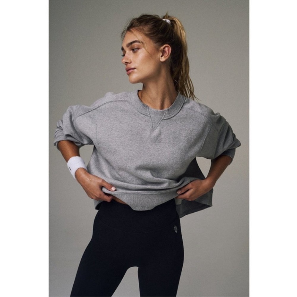 EUC FP Movement Intercept heather grey (sold out color) sweatshirt - Picture 2 of 9